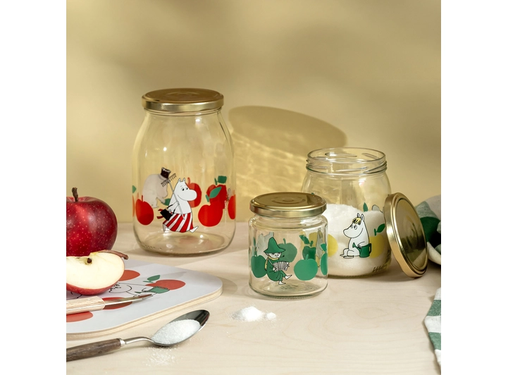 Mummi glasskrukke + 4 klistremerker 0,3 liter 