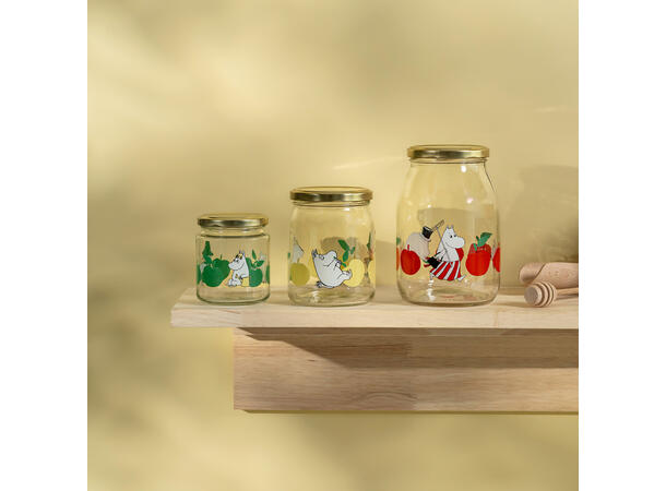 Mummi glasskrukke + 4 klistremerker 0,3 liter