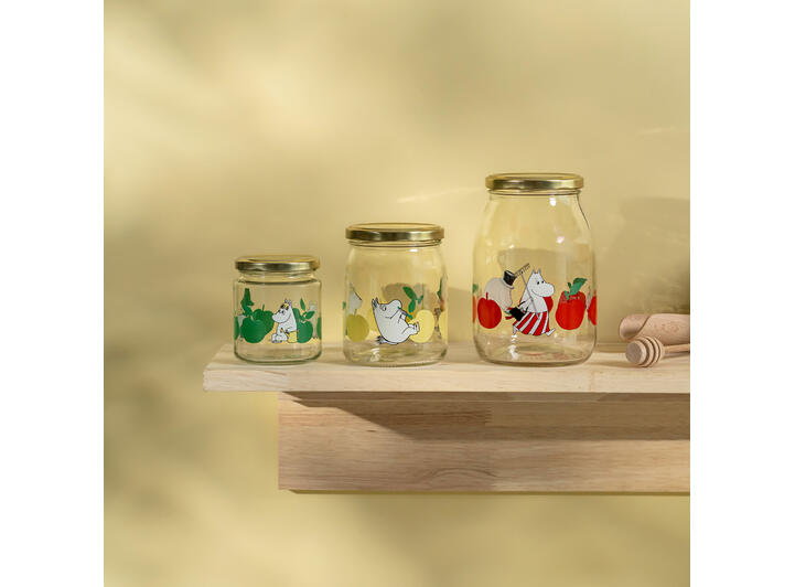Mummi glasskrukke + 4 klistremerker 0,3 liter 