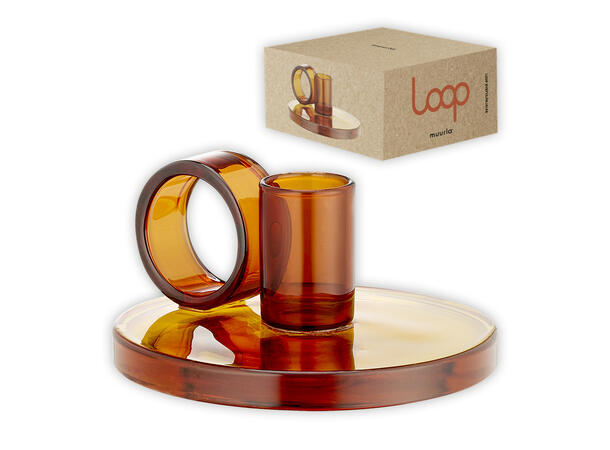 Muurla Loop - Lysestake amber 11cm