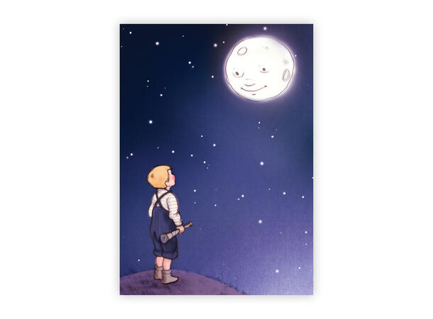 Belle & Boo - Postkort Man in the moon A6 