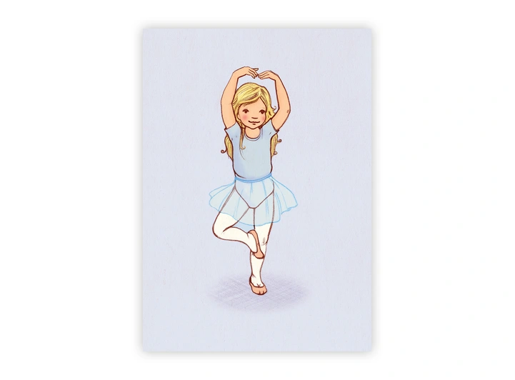 Belle & Boo - Postkort Pirouette A6 