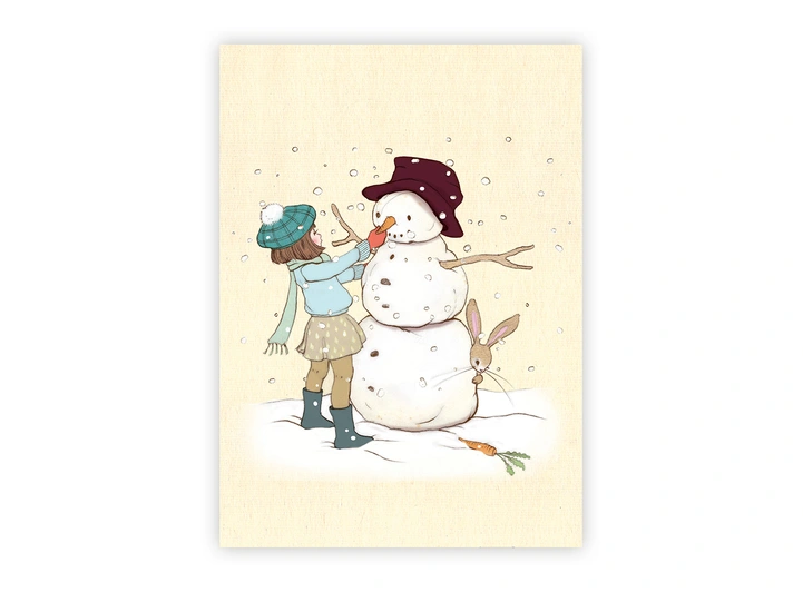 Belle & Boo - Postkort Snowman A6 