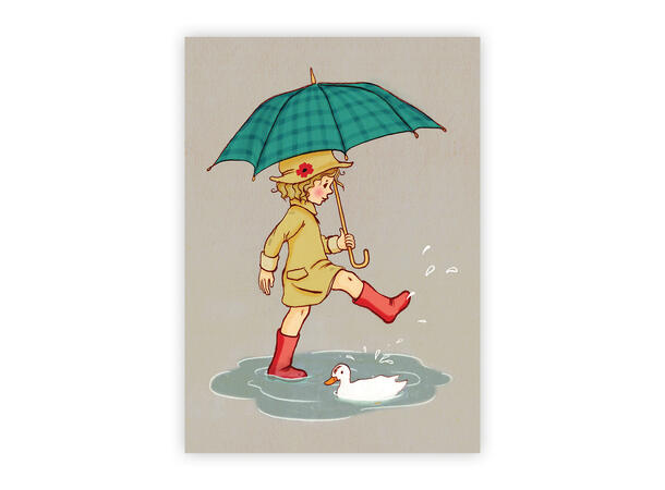 Belle & Boo - Postkort Umbrella A6 