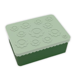 Blafre matboks i plast treroms - Blomst Lys grønn/mørk grønn