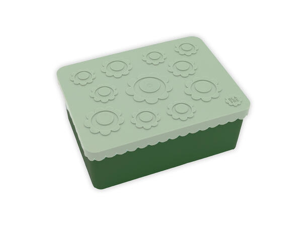 Blafre matboks i plast treroms - Blomst Lys grønn/mørk grønn 