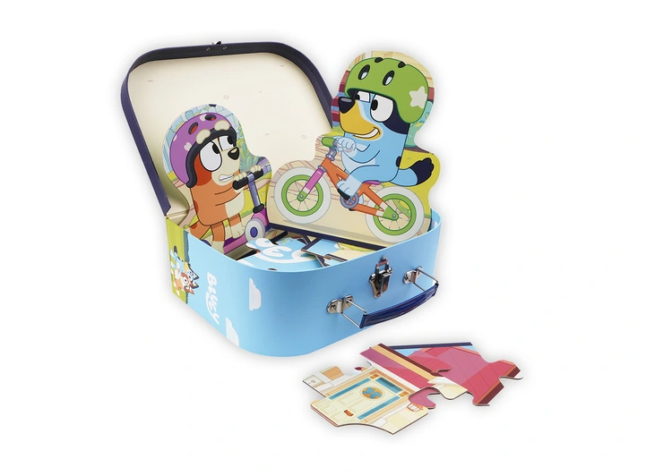 Bluey - Koffert med puslespill 