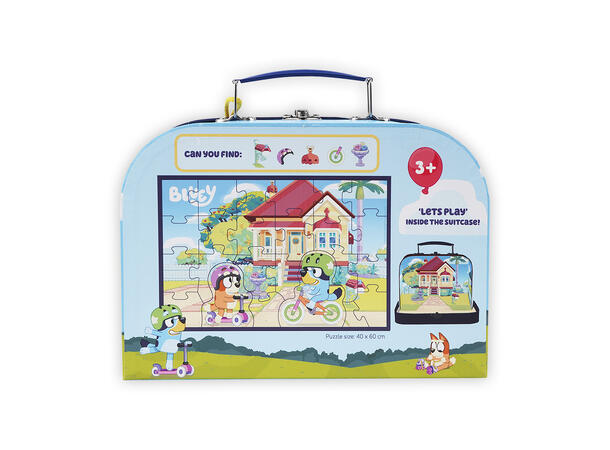 Bluey - Koffert med puslespill 