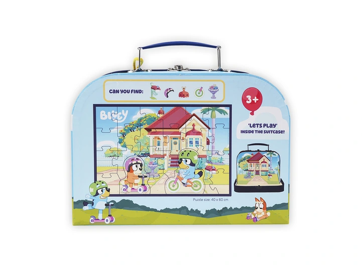 Bluey - Koffert med puslespill 