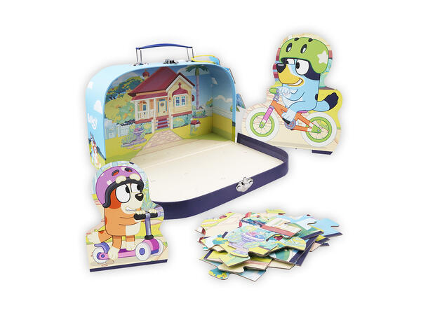Bluey - Koffert med puslespill 