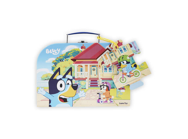 Bluey koffert med puslespill