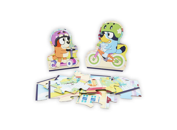 Bluey koffert med puslespill