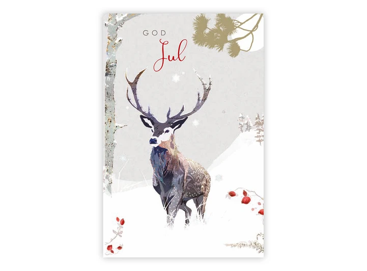 Dobbelt julekort God jul! A6 Dobbelt kort 