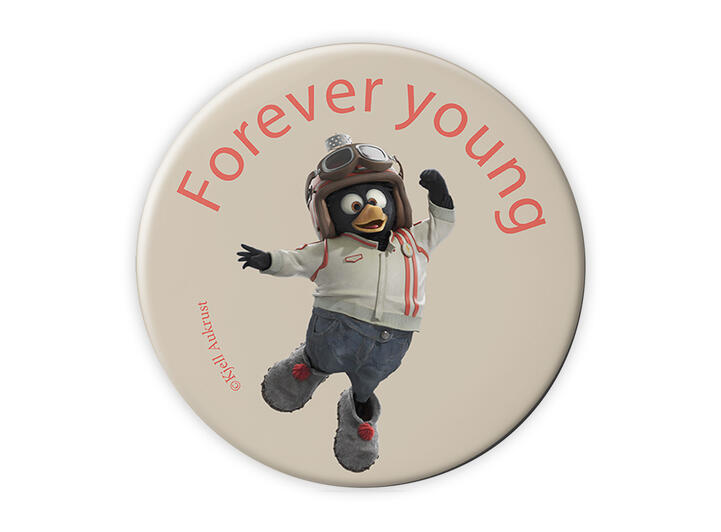 Flåklypa Magnet - Forever young 5,6 cm 
