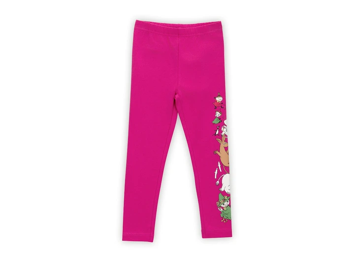 Mummi Leggings - Virrvarr Fuksia 104 Barneklær fra Mummi 