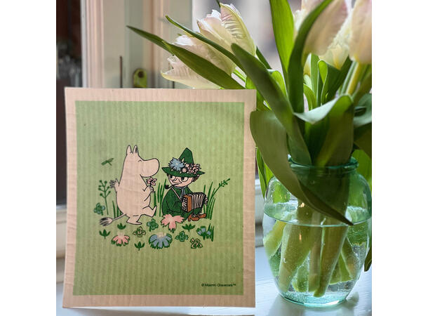 Mummi Oppvaskklut Mummitrollet grønn Mummi