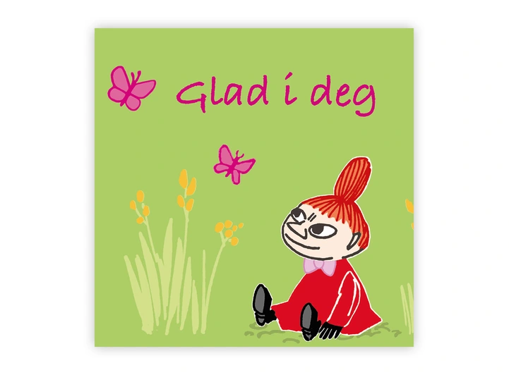 Mummi dobbeltkort - Glad i deg 12 cm Mummi 