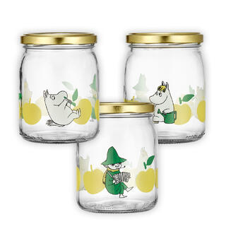 Mummi glasskrukke + 4 klistremerker 0,5 liter