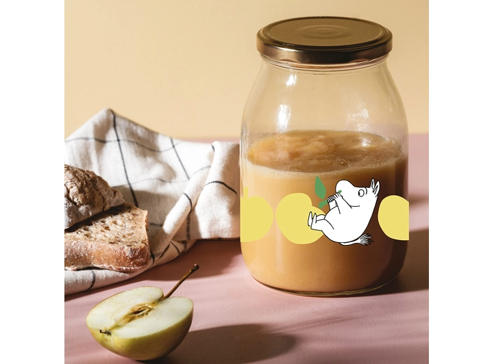 Mummi glasskrukke + 4 klistremerker 0,5 liter 