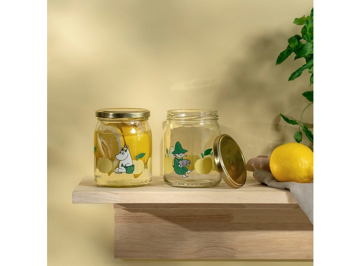 Mummi glasskrukke + 4 klistremerker 0,5 liter 