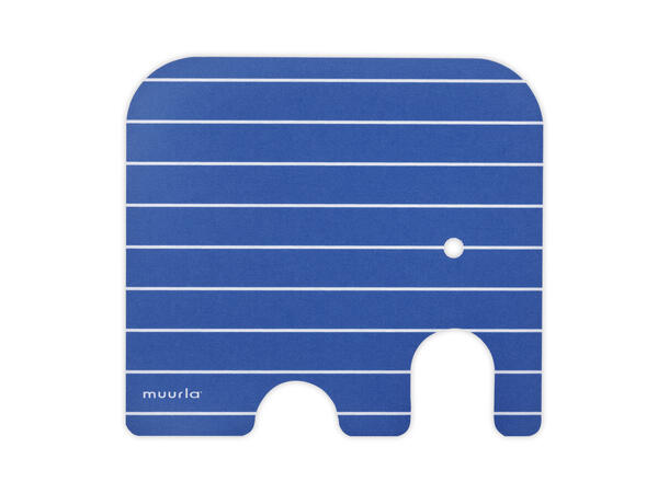 Muurla Glassbrikke - Elefant blå 11 x 10 cm 