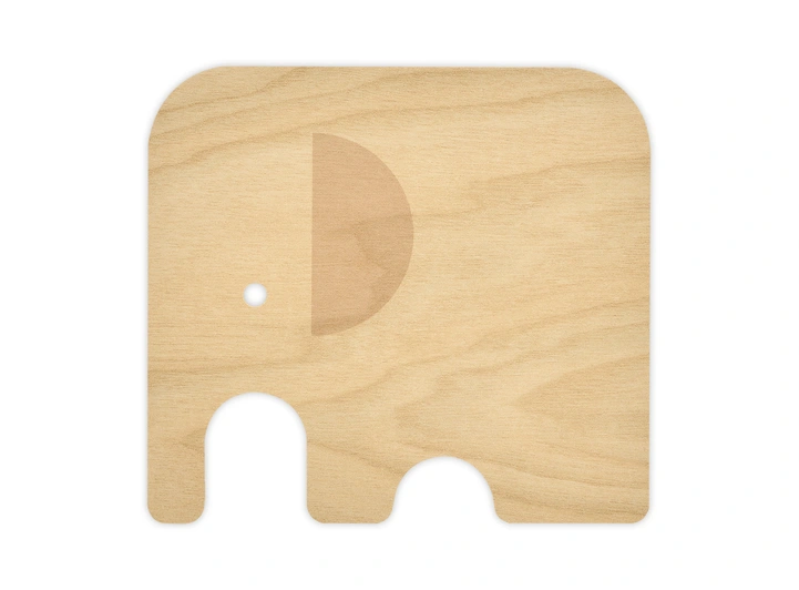 Muurla Glassbrikke - Elefant blå 11 x 10 cm 