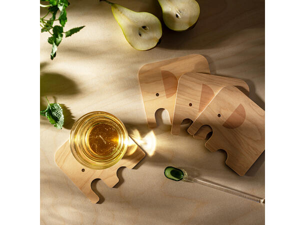 Muurla Glassbrikke - Elefant blå 11 x 10 cm 