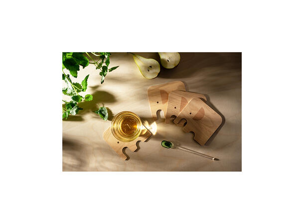 Muurla Glassbrikke - Elefant blå 11 x 10 cm