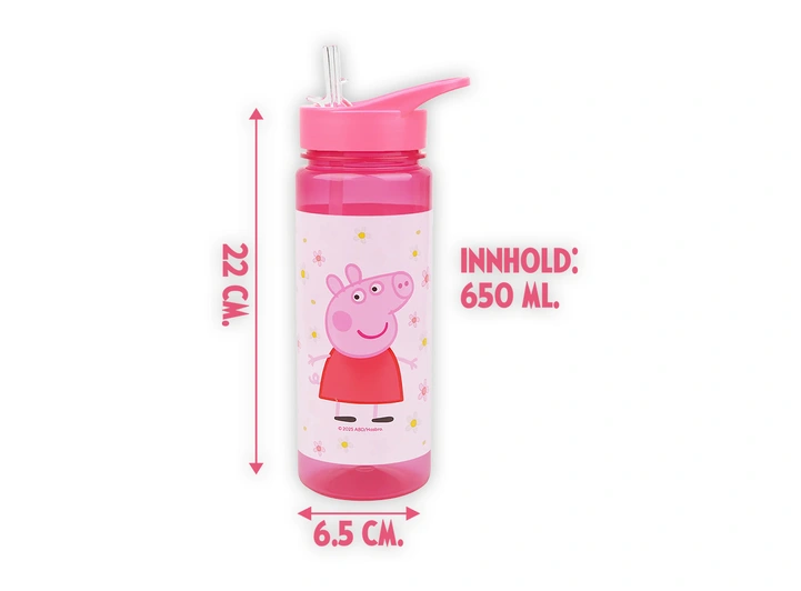 Peppa Gris - Drikkeflaske blomster 