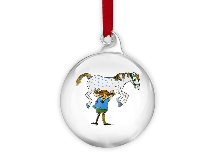 Pippi Julekule - Pippi og hesten 7 cm 