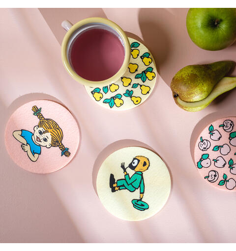 Pippi glassbrikker - Frukt 4 stk