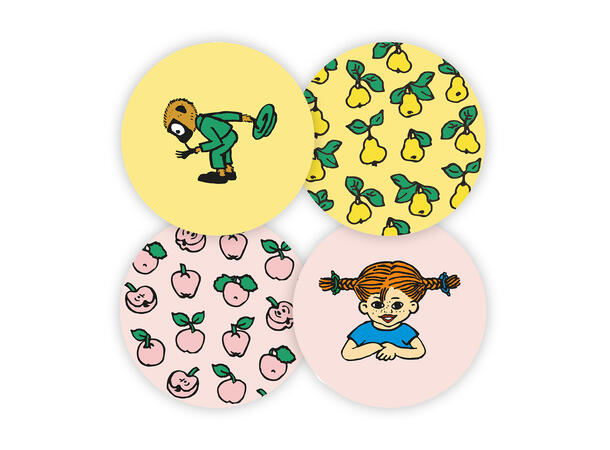 Pippi glassbrikker - Frukt 4 stk