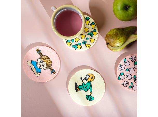 Pippi glassbrikker - Frukt 4 stk