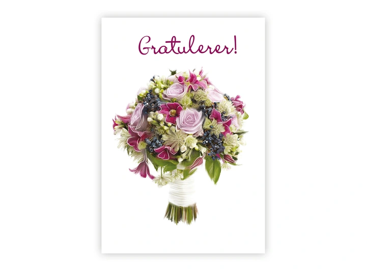 Postkort Gratulerer A6 postkort 