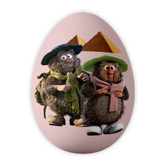 Påskeegg Flåklypa Ludvig og Lisa 15 cm