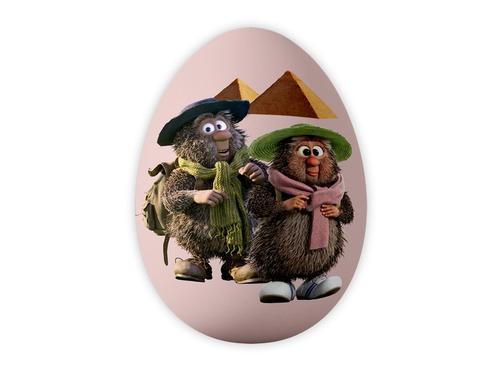 Påskeegg Flåklypa Ludvig og Lisa 15 cm 