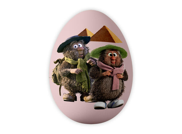 Påskeegg Flåklypa Ludvig og Lisa 15 cm