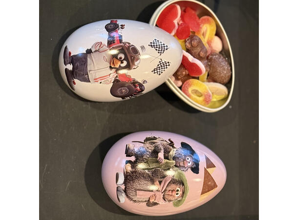 Påskeegg Flåklypa Ludvig og Lisa 15 cm