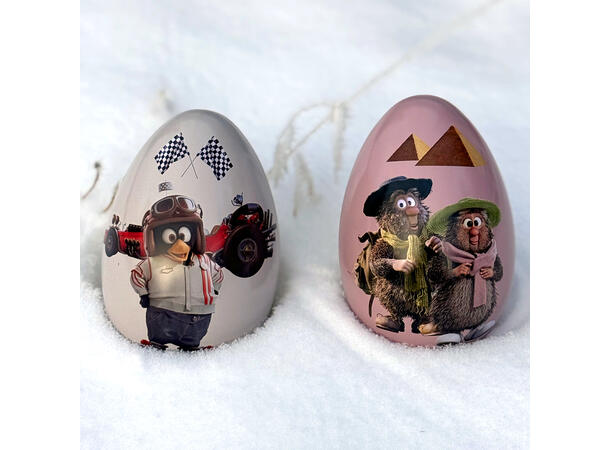 Påskeegg Flåklypa Ludvig og Lisa 15 cm