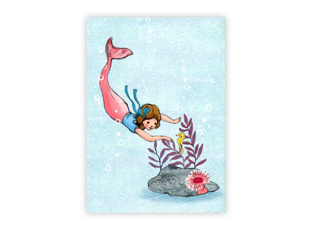 Belle & Boo - Postkort Diving Mermaid A6 