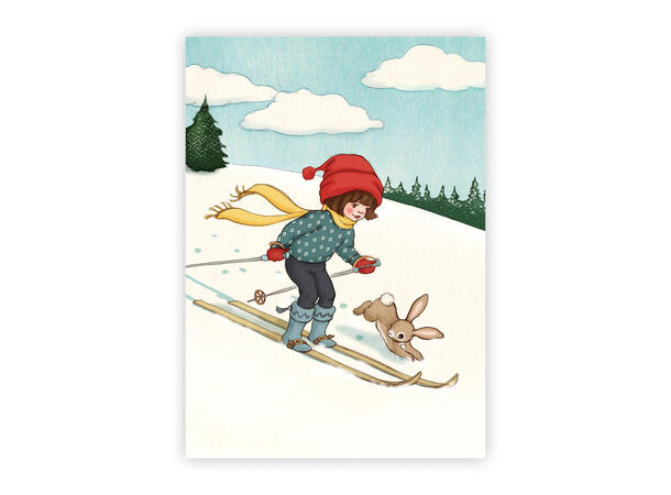 Belle & Boo - Postkort Ski With Me A6 