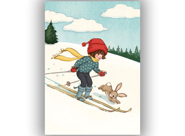 Belle & Boo - Postkort Ski With Me A6