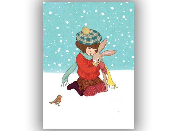 Belle & Boo - Postkort Winter Hug A6