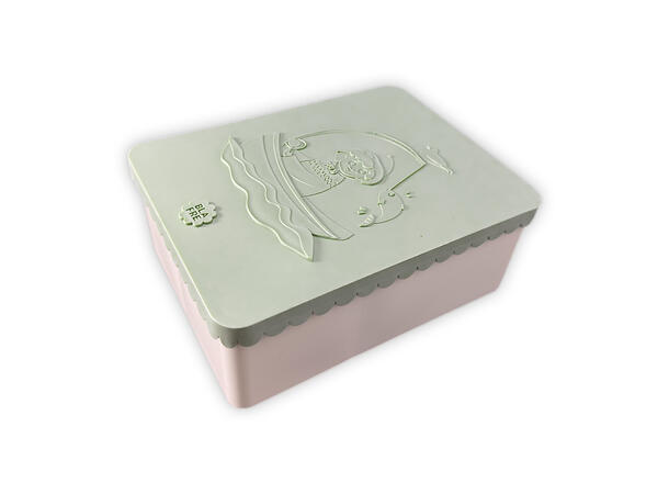 Blafre matboks i plast trerom - Fisketur Lys grønn/beige 