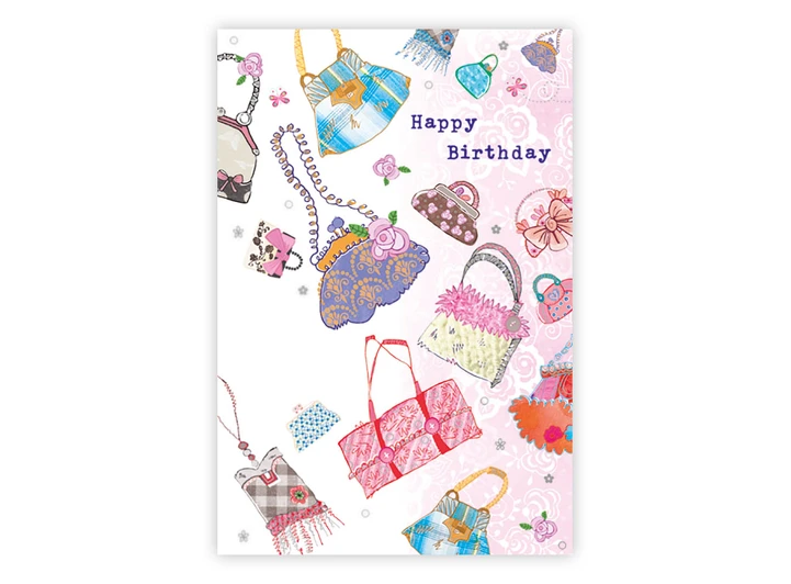 Dobbelt gratulasjonskort Happy Birthday A6 Dobbelt kort 