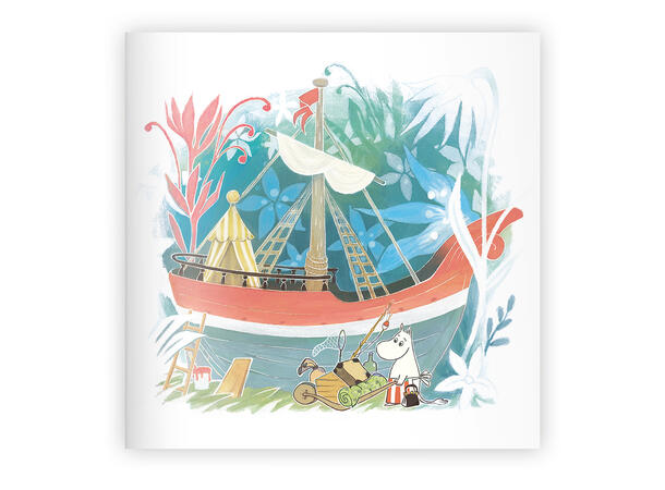 Mummi dobbeltkort - Båt 12 cm Mummi