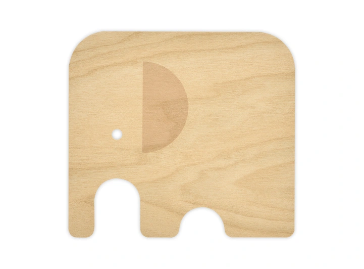 Muurla Glassbrikke - Elefant gul 11 x 10 cm 