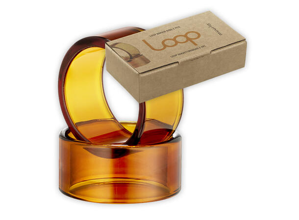 Muurla Loop - Serviett ring amber 3,8cm
