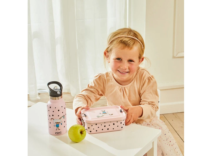 Pippi Langstrømpe - Matboks rosa 1200ml 