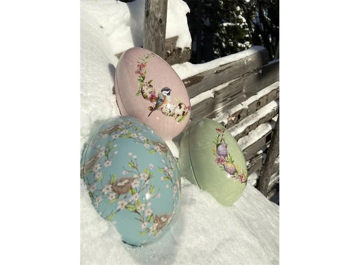 Påskeegg Rosa Krans 15 cm 